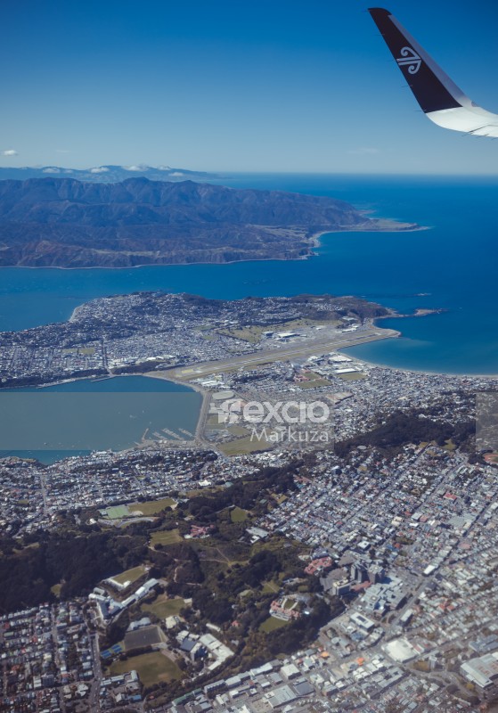 Wellington city aerial view