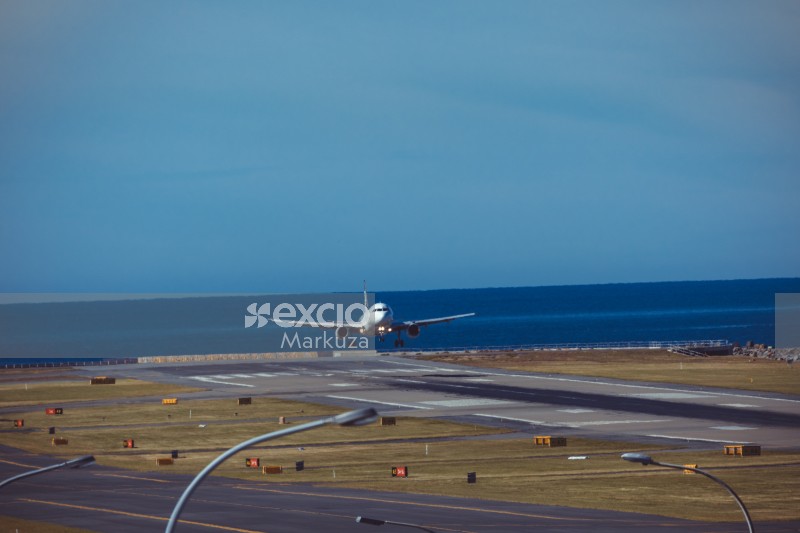 Airliner landing on Wellington runway