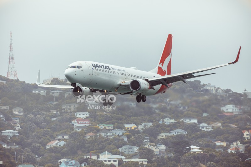 Qantas' kangaroo flying over New Zealand