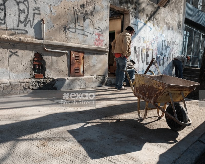 Wheelbarrow on the street in Buenos Aires