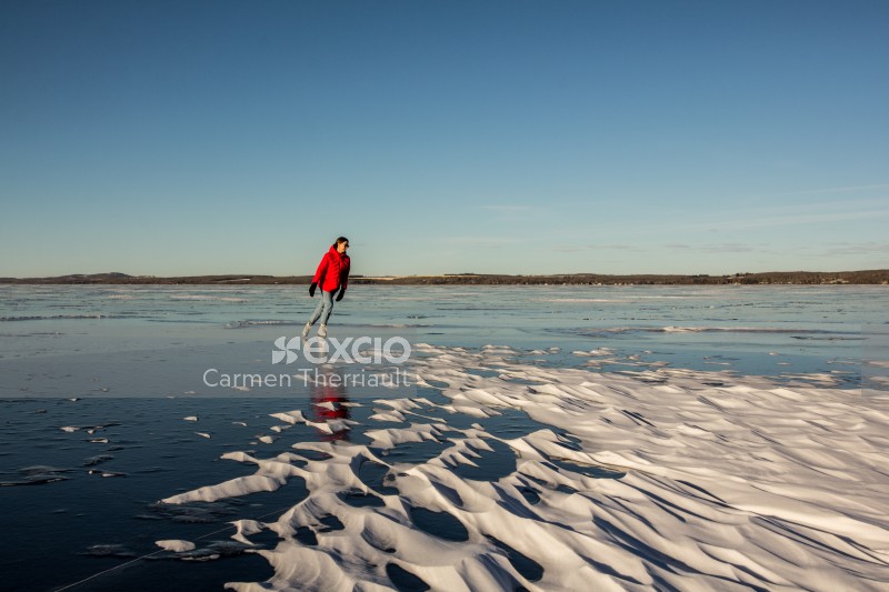 Skating on natural ice