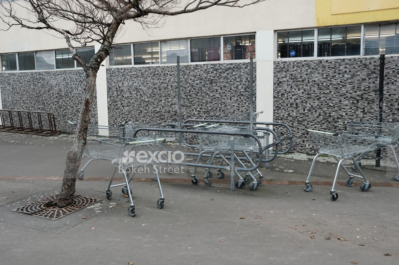 Shopping trolley collection point