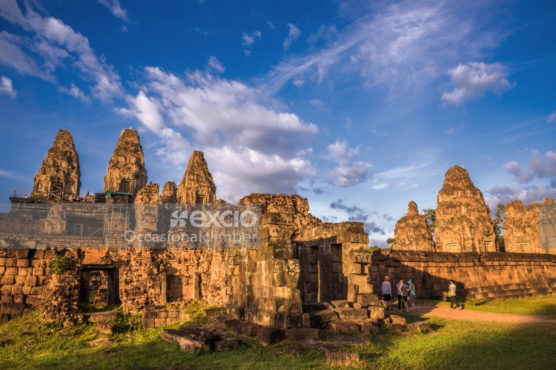 Preah Rup temple at sunset, Cambodia