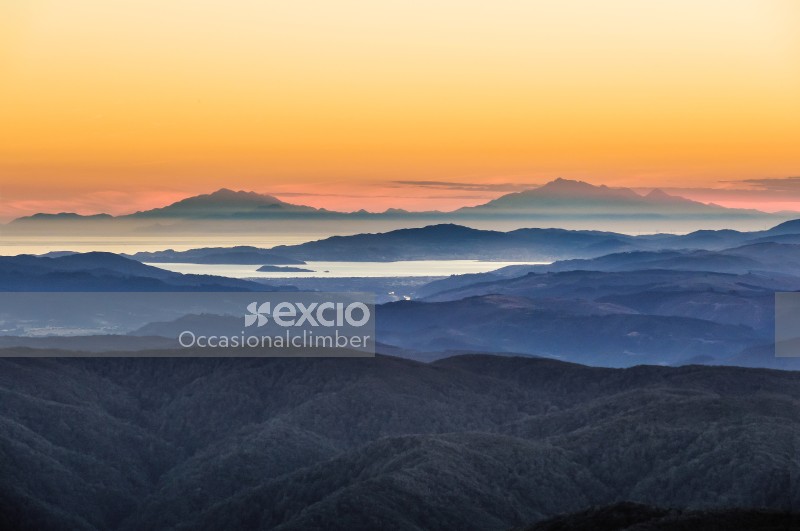 The Kaikoura mountains at sunset