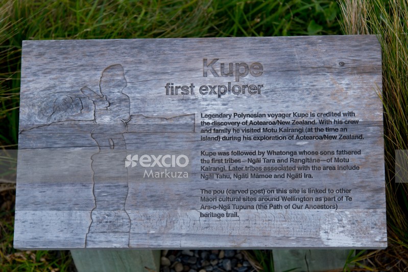Kupe, the first maori explorer sign