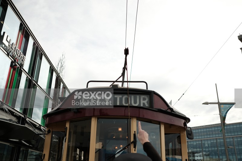 Electric tram in Christchurch