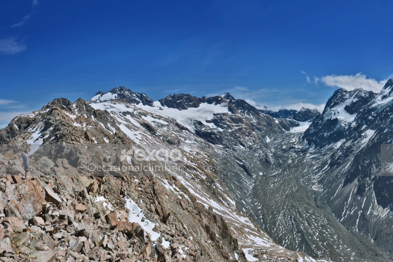 View southwest from Mt Ollivier