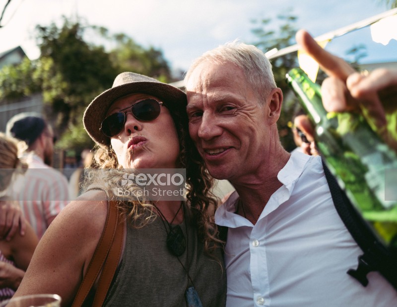 Couple posing for a photo at Newtown Festival 2020