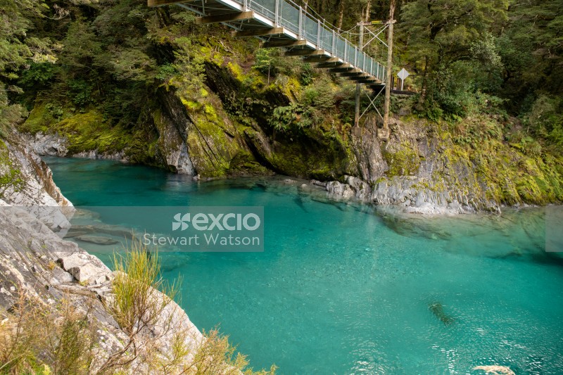 Blue Pools swing bridge 