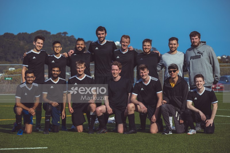 Football team in black Adidas kit group photo  - Sports Zone sunday league