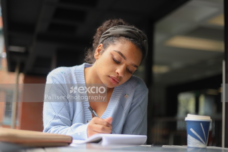 Young student working on an assignment