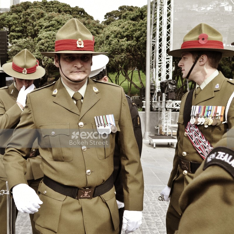 Military officers in uniform gathered at National War Memorial