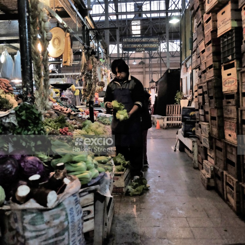 Person at a market in Buenos Aires