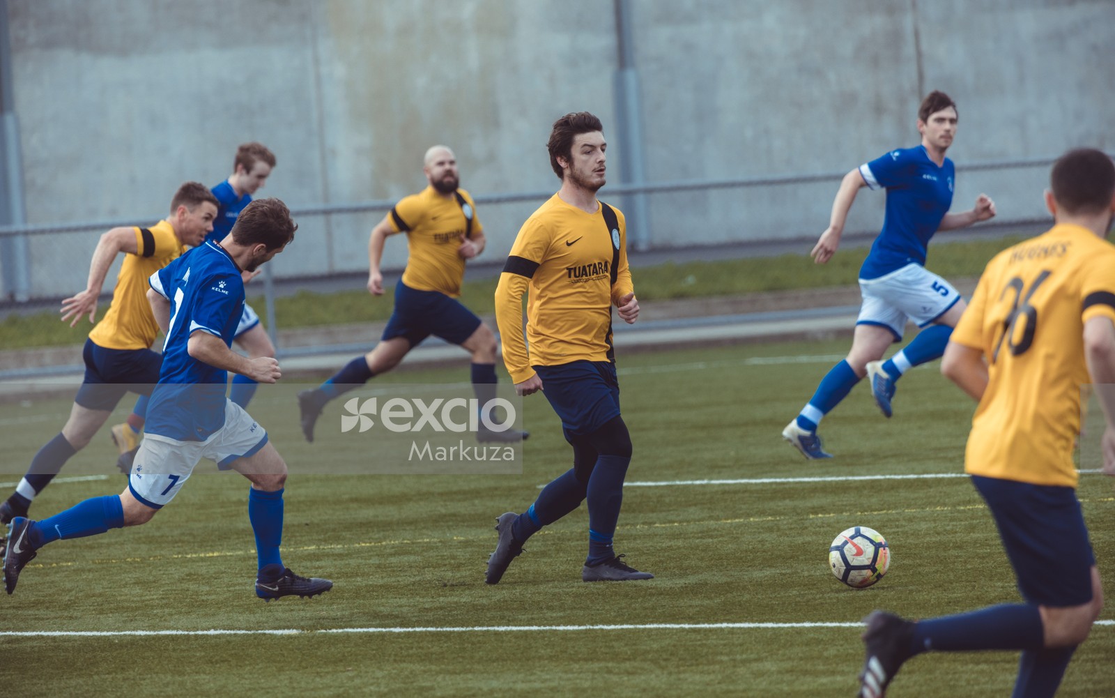 Football player in a yellow Nike full sleeved jersey - Sports Zone sunday league