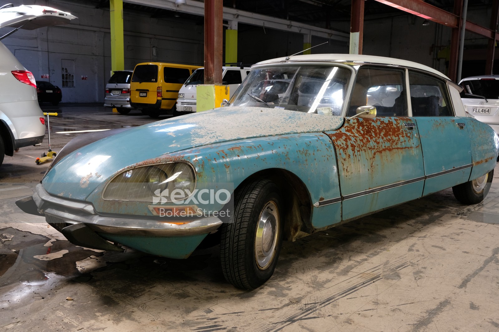 Rusty classic car