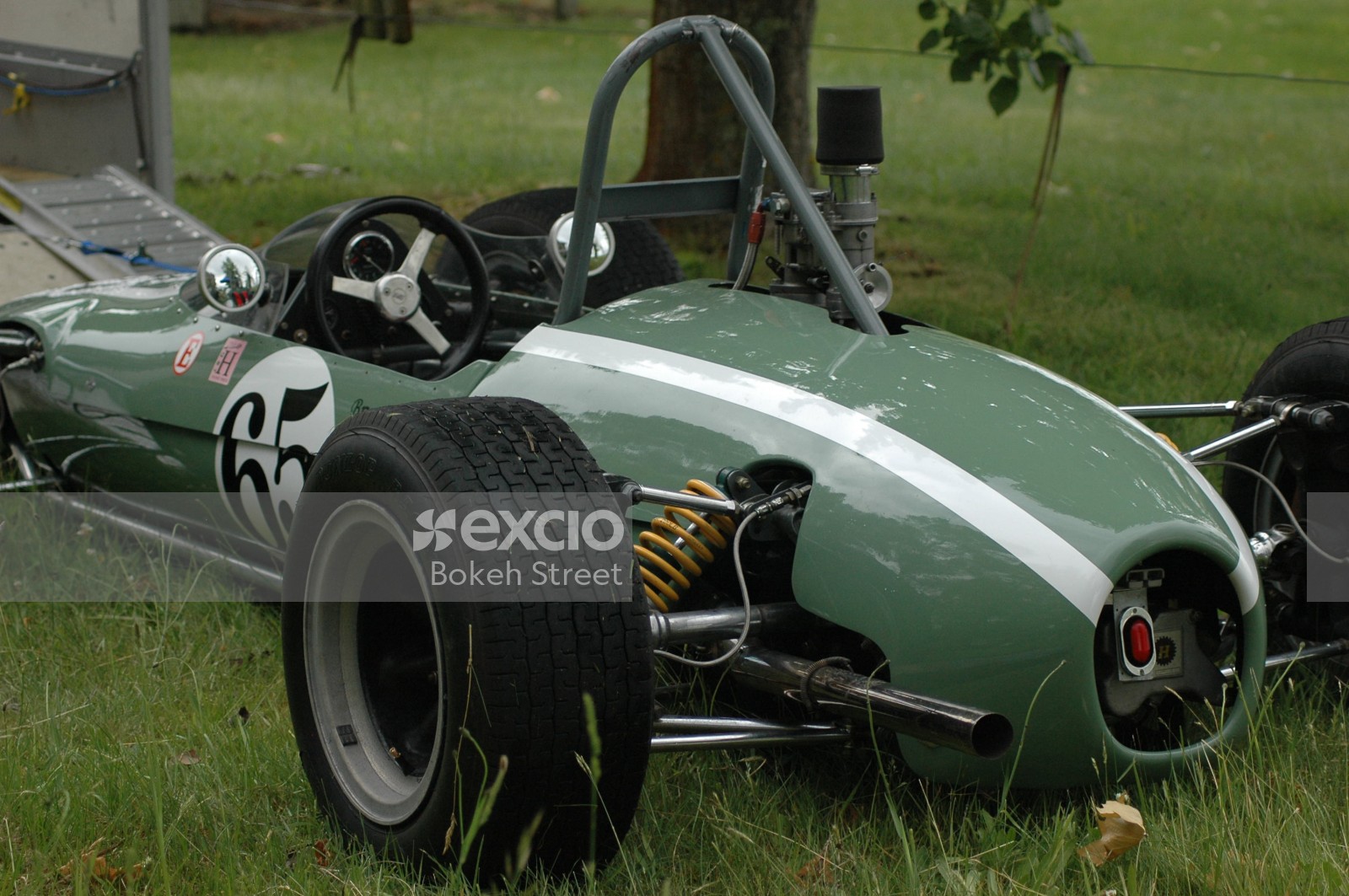 Classic green Lotus race car