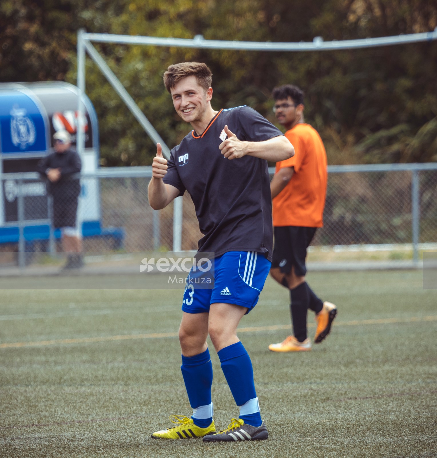 Handsome football player thumbs up pose - Sports Zone sunday league