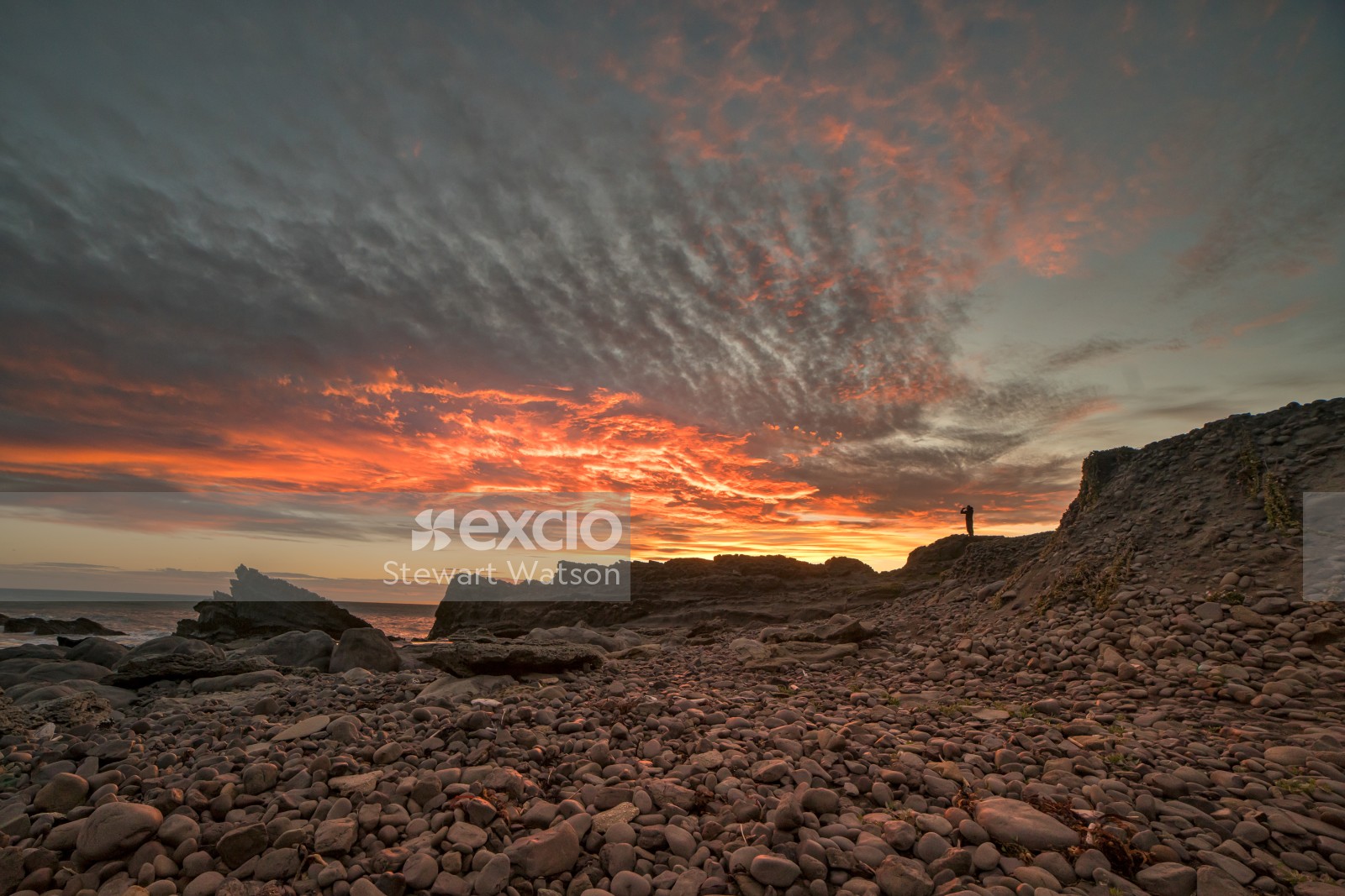 Cape Palliser photographing the sunset