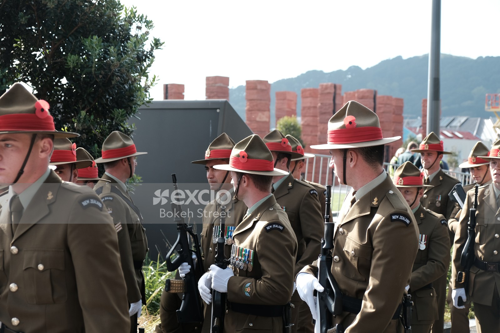 Young soldiers in uniform on Anzac Day 2017