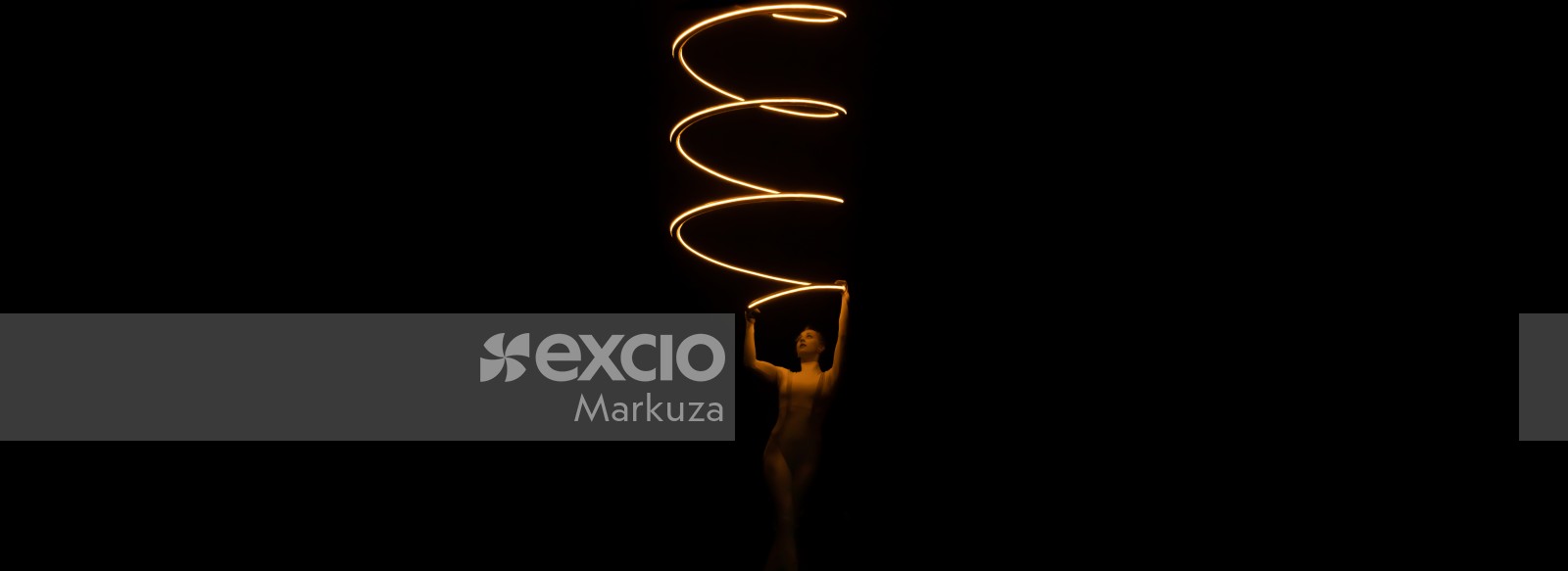 Woman with a glowing spiral structure