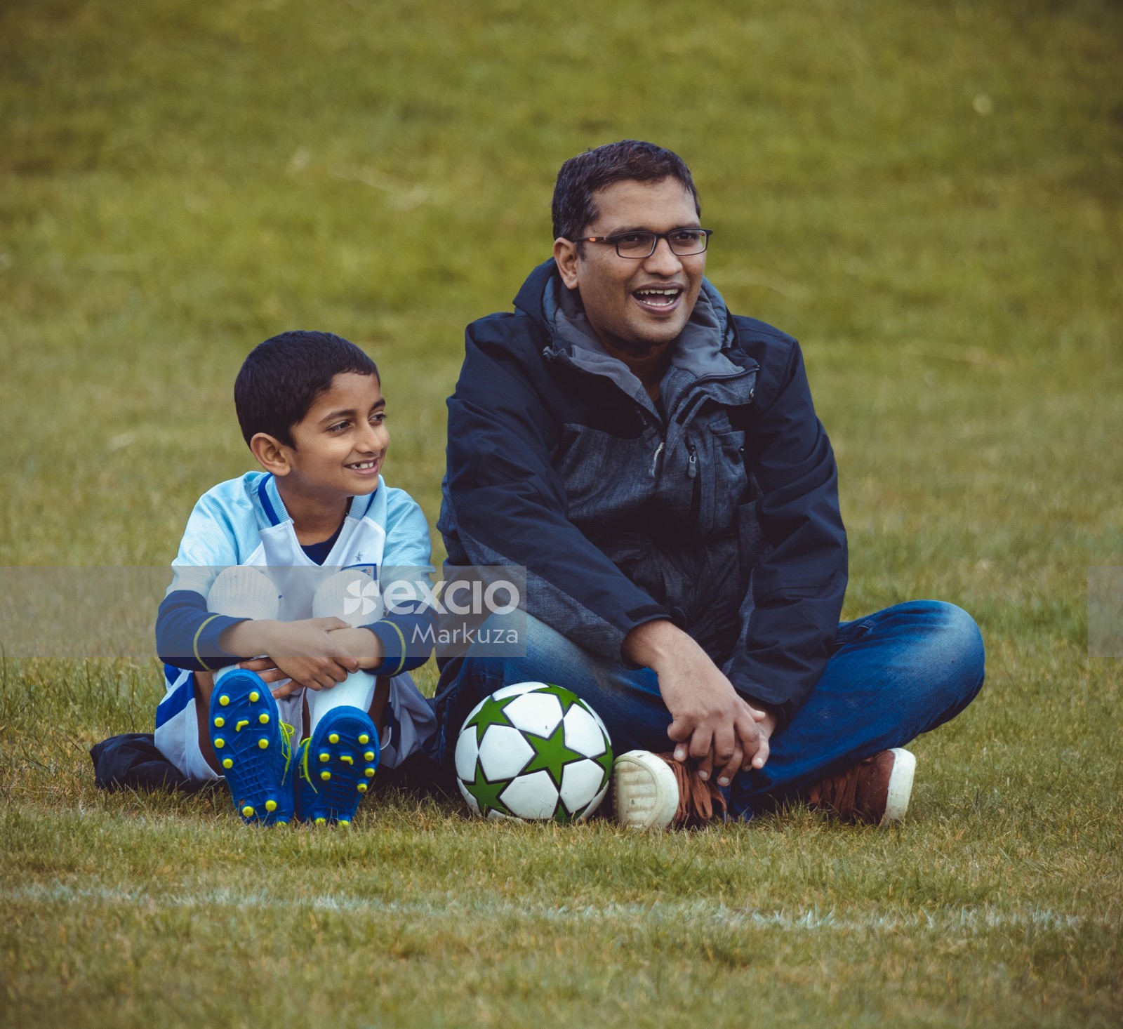 Father son bonding at Little Dribblers football tournament