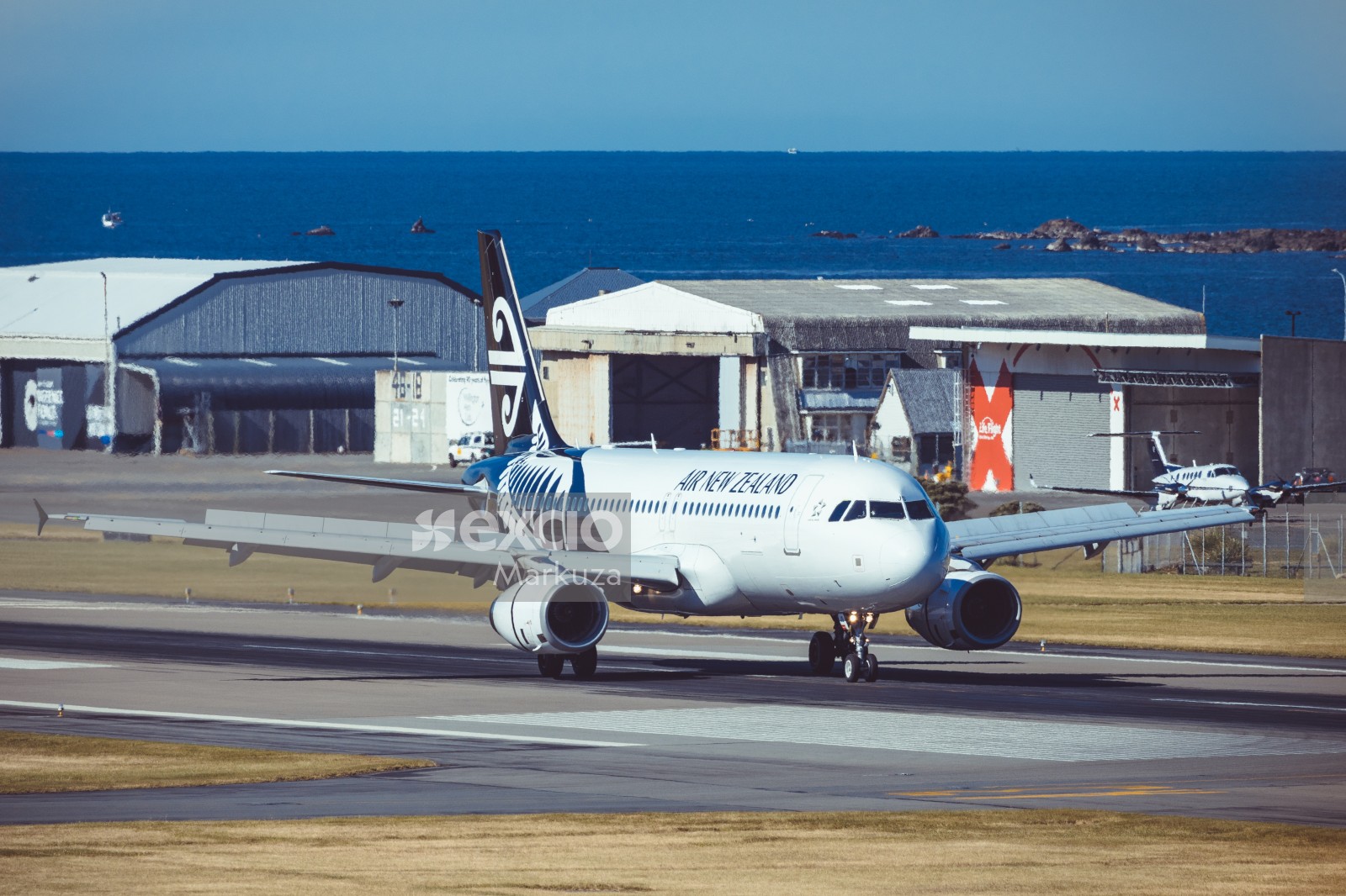 AIR New Zealand plane on a sunny day