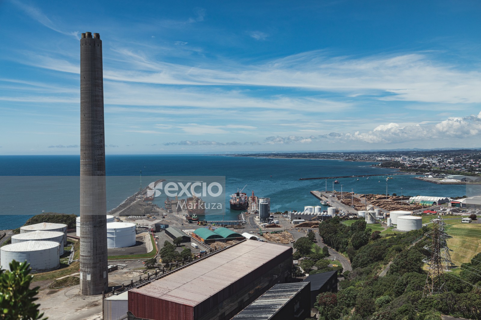 New Plymouth Harbour and Power Station