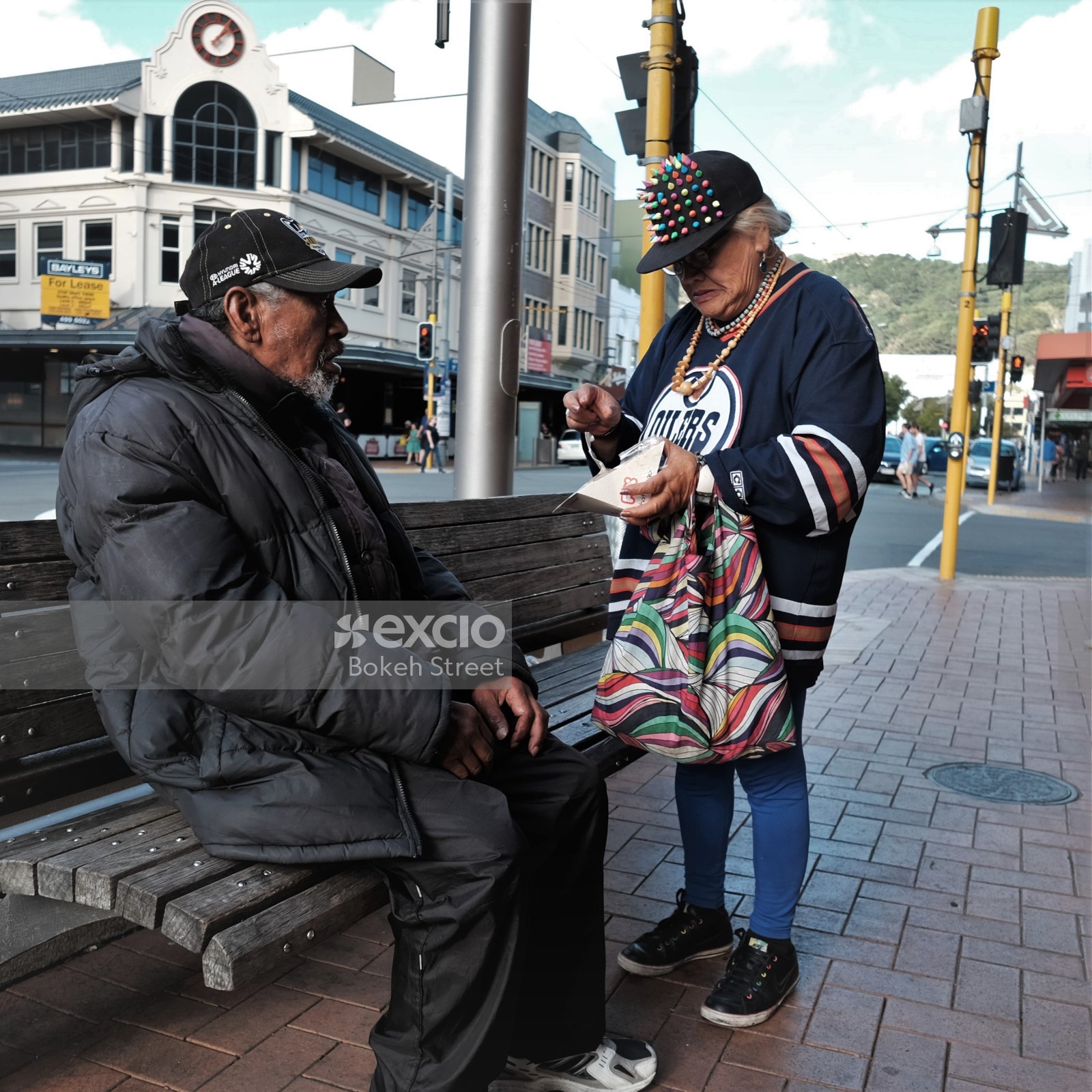 Wellington - people on the street (colour)