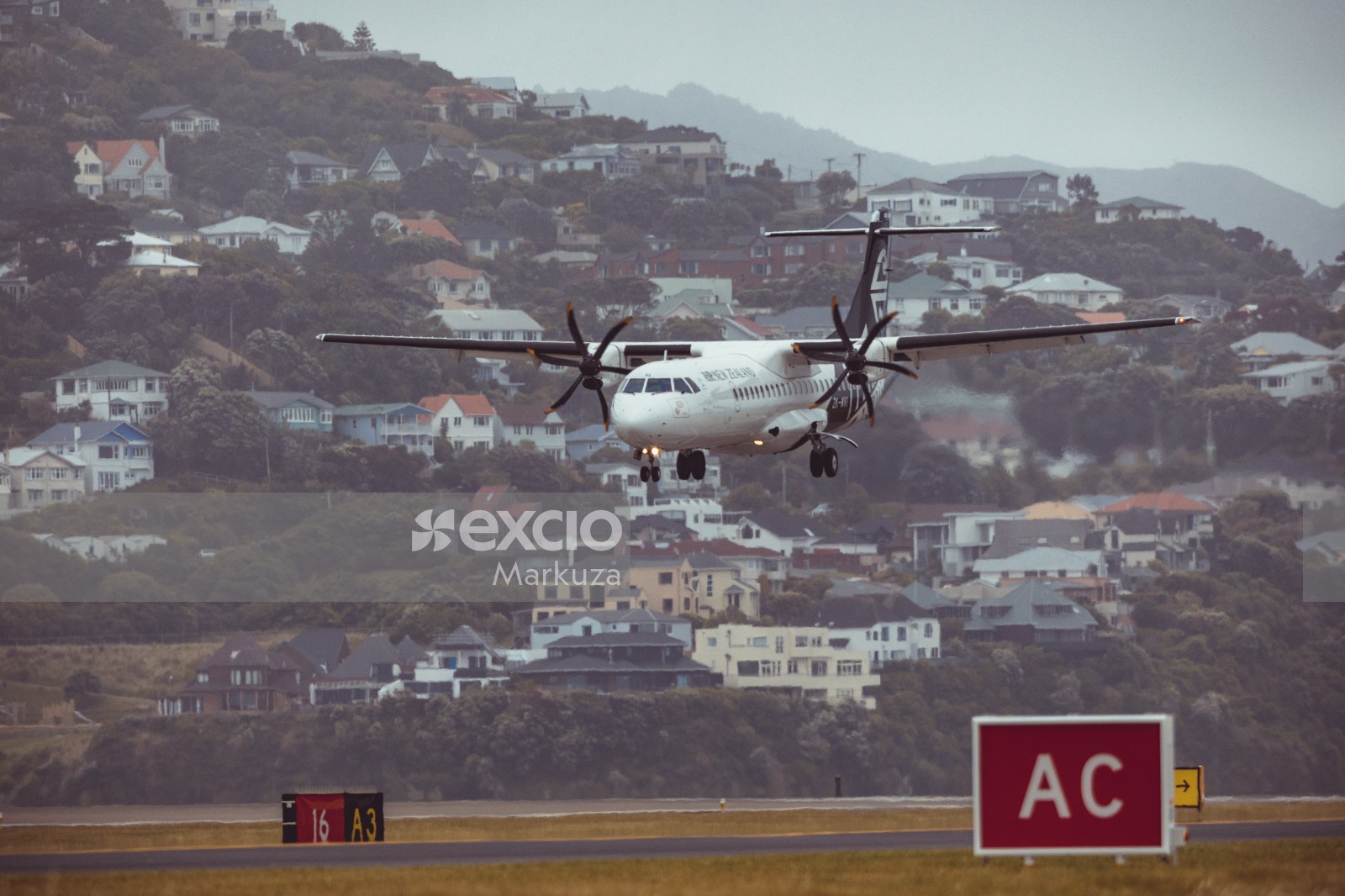 AIR New Zealand turbo-props aircraft landing