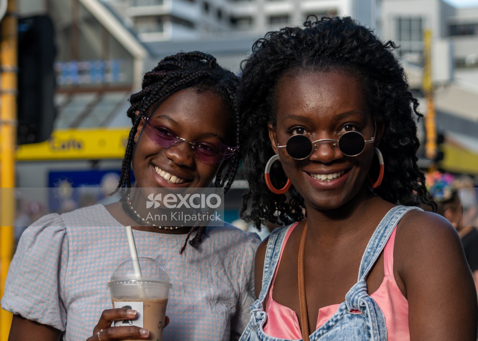 Two young dark skinned women 