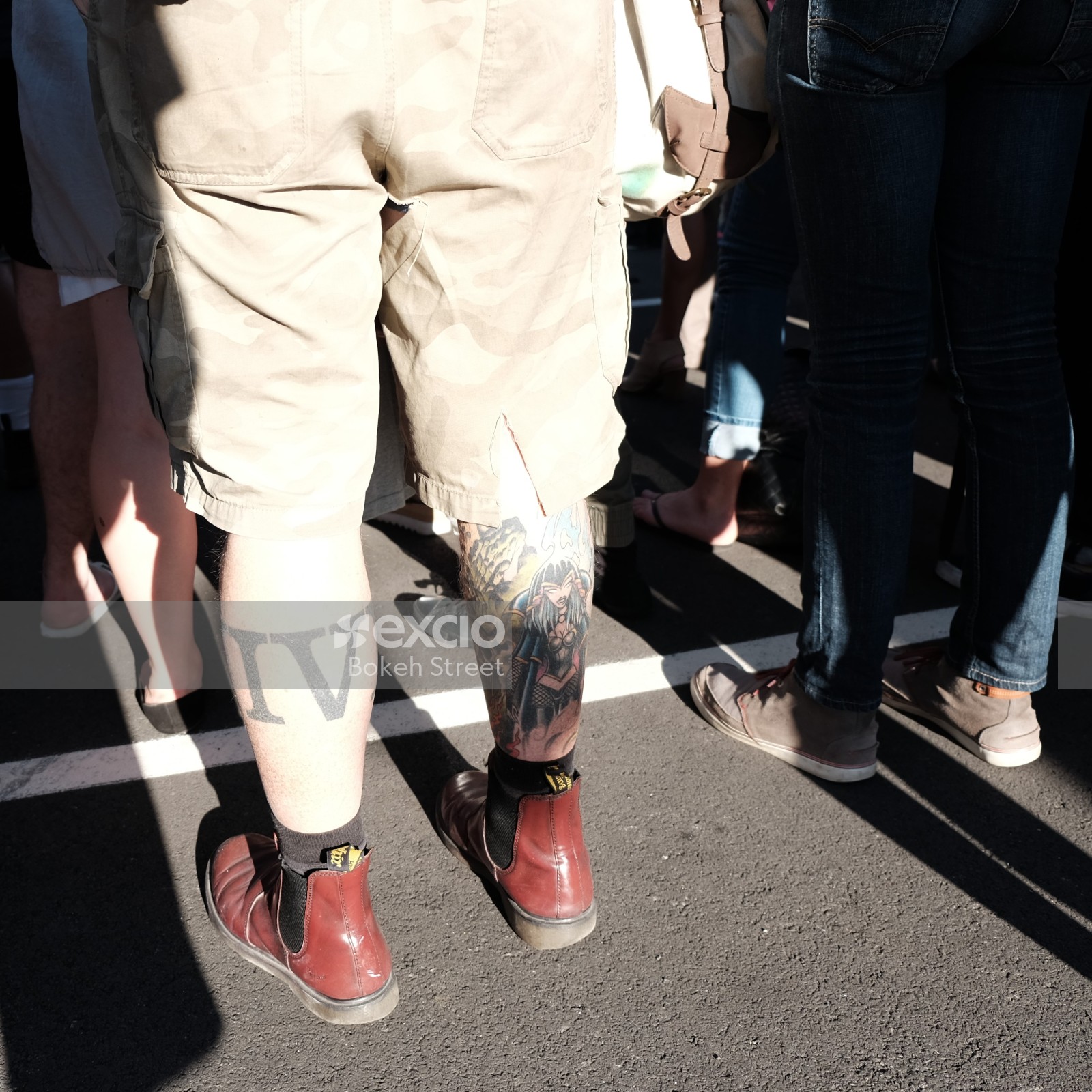 Tattooed legs