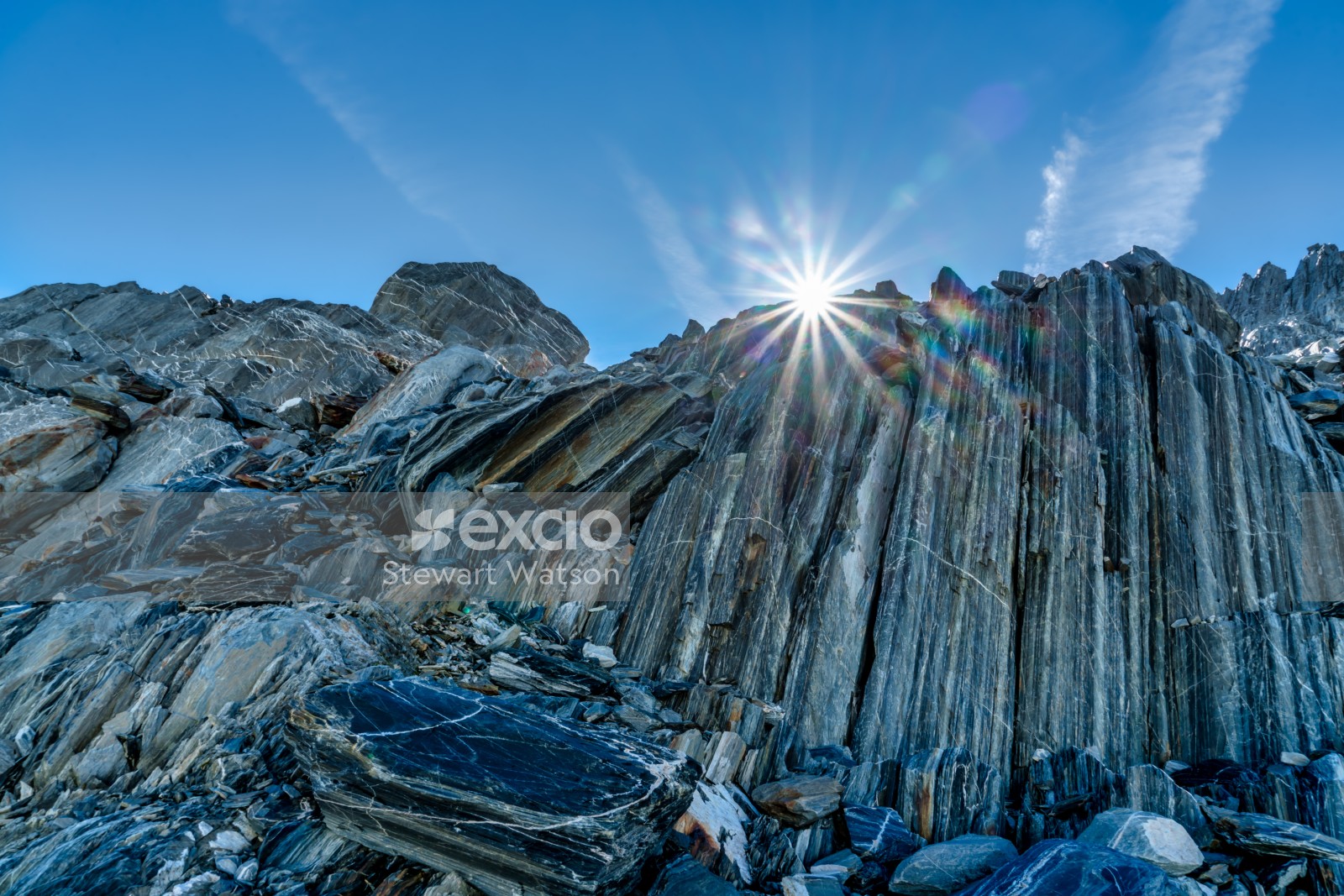 Texture in the rock face  Franz Josef glacier