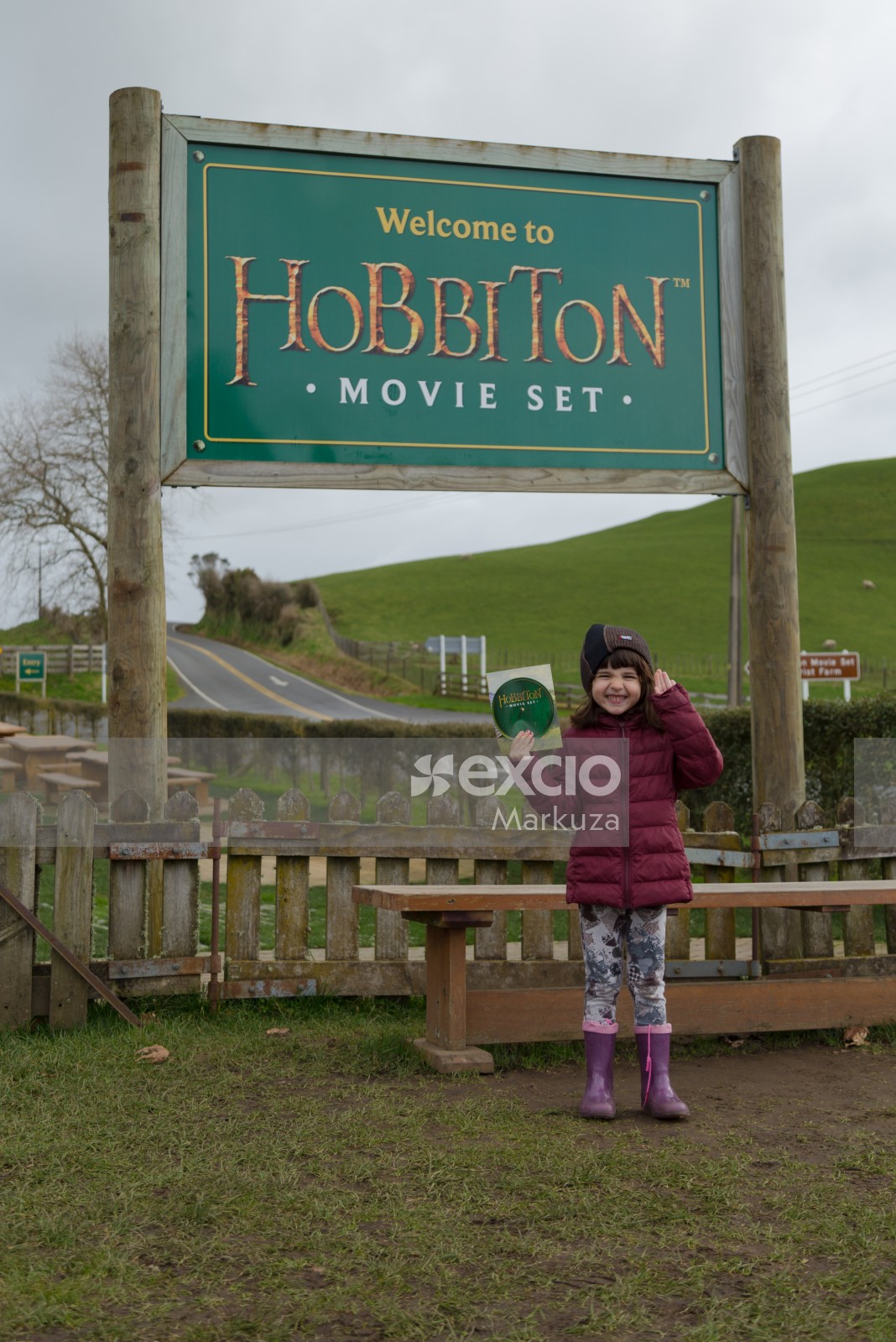 Happy kid in Hobbiton
