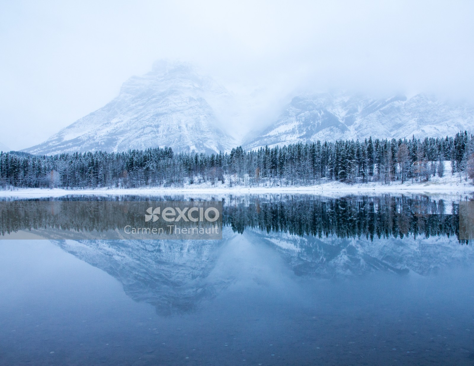 Snowy Mountain Reflections
