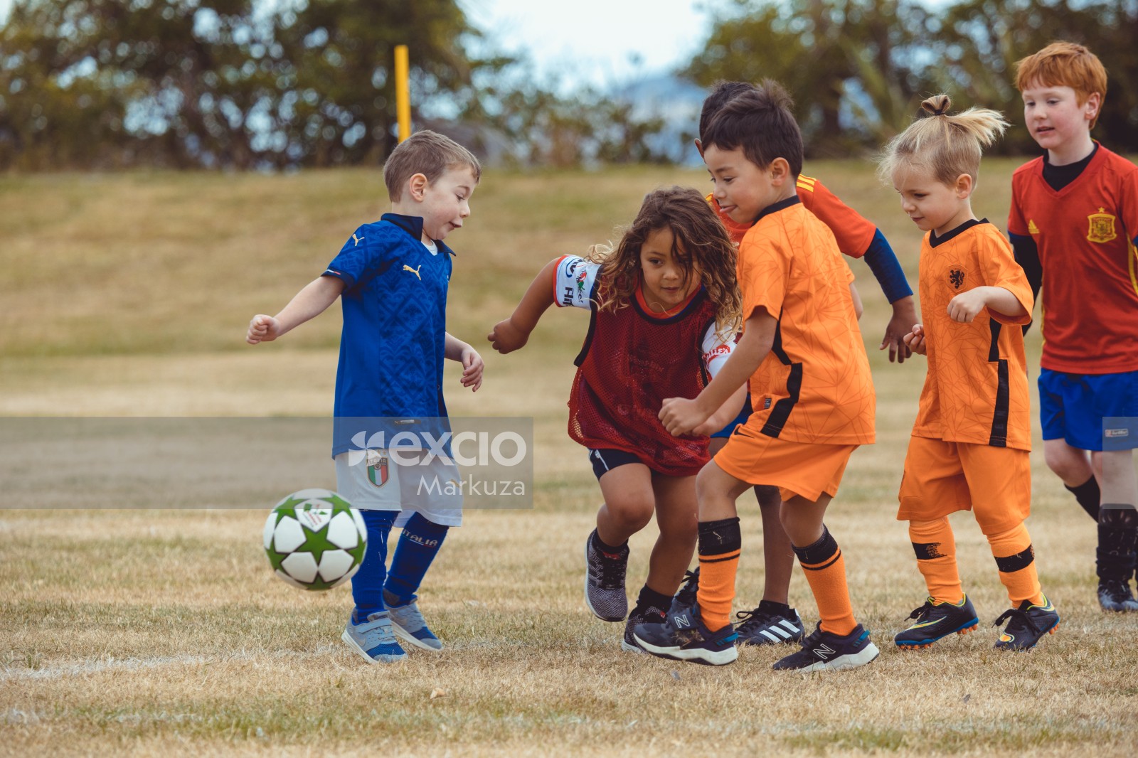 Young football players at Little Dribblers football match