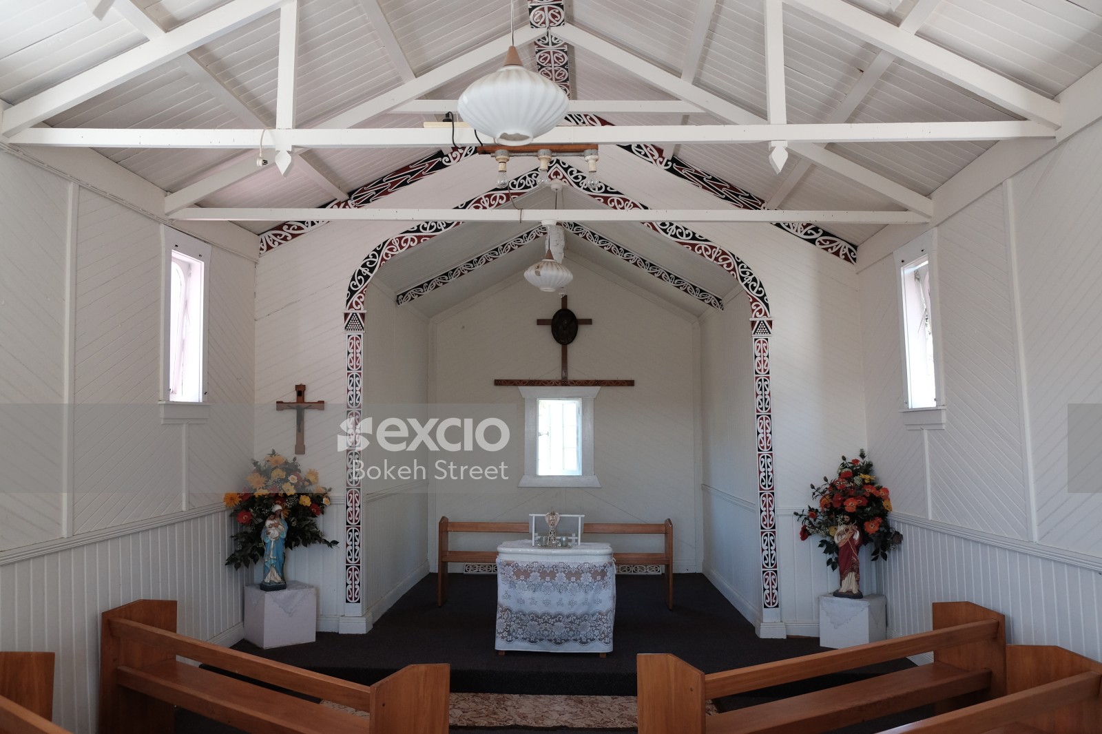 Inside of Church at Whakarewarewa
