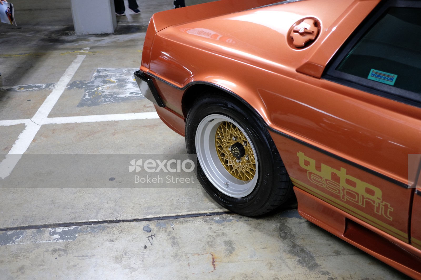 Classic orange Lotus Turbo Esprit BBS rims