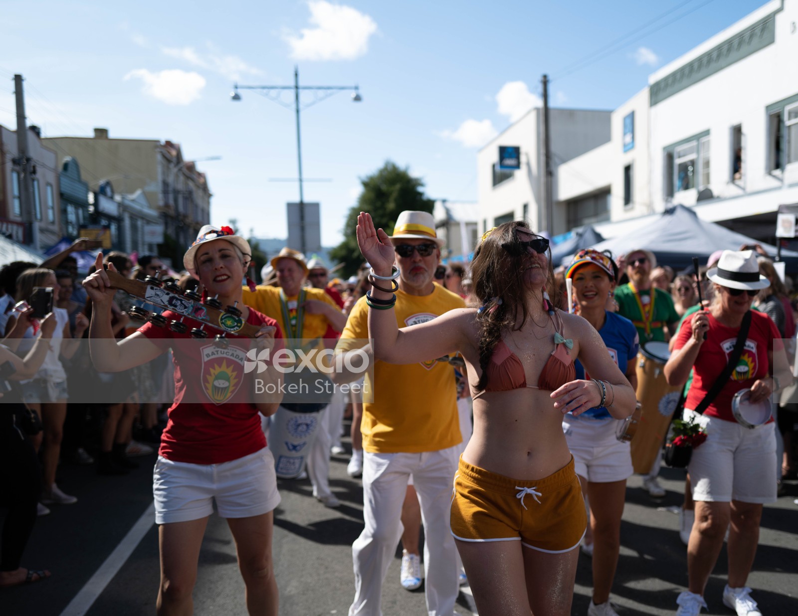 Group of people parading at Newtown Festival 2020