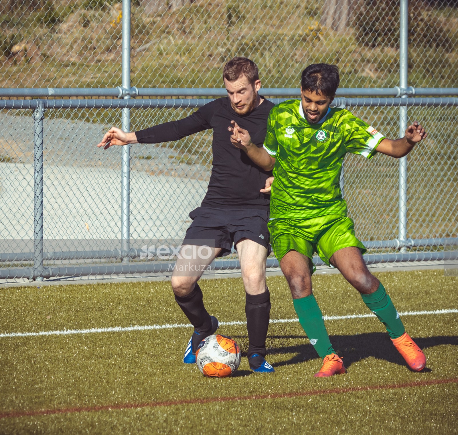 Nadi FC player trying to tackle his opponent - Sports Zone sunday league