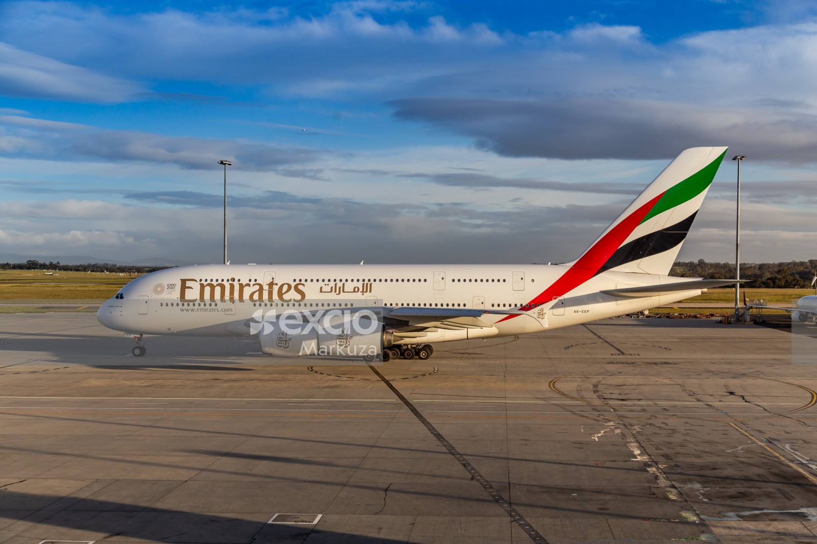 Emirates commercial airplane