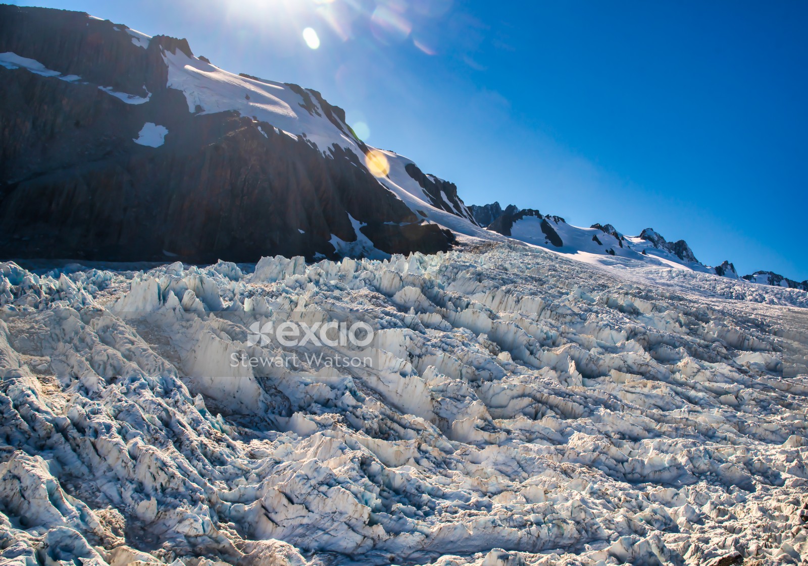 Sun flare on the Glacier