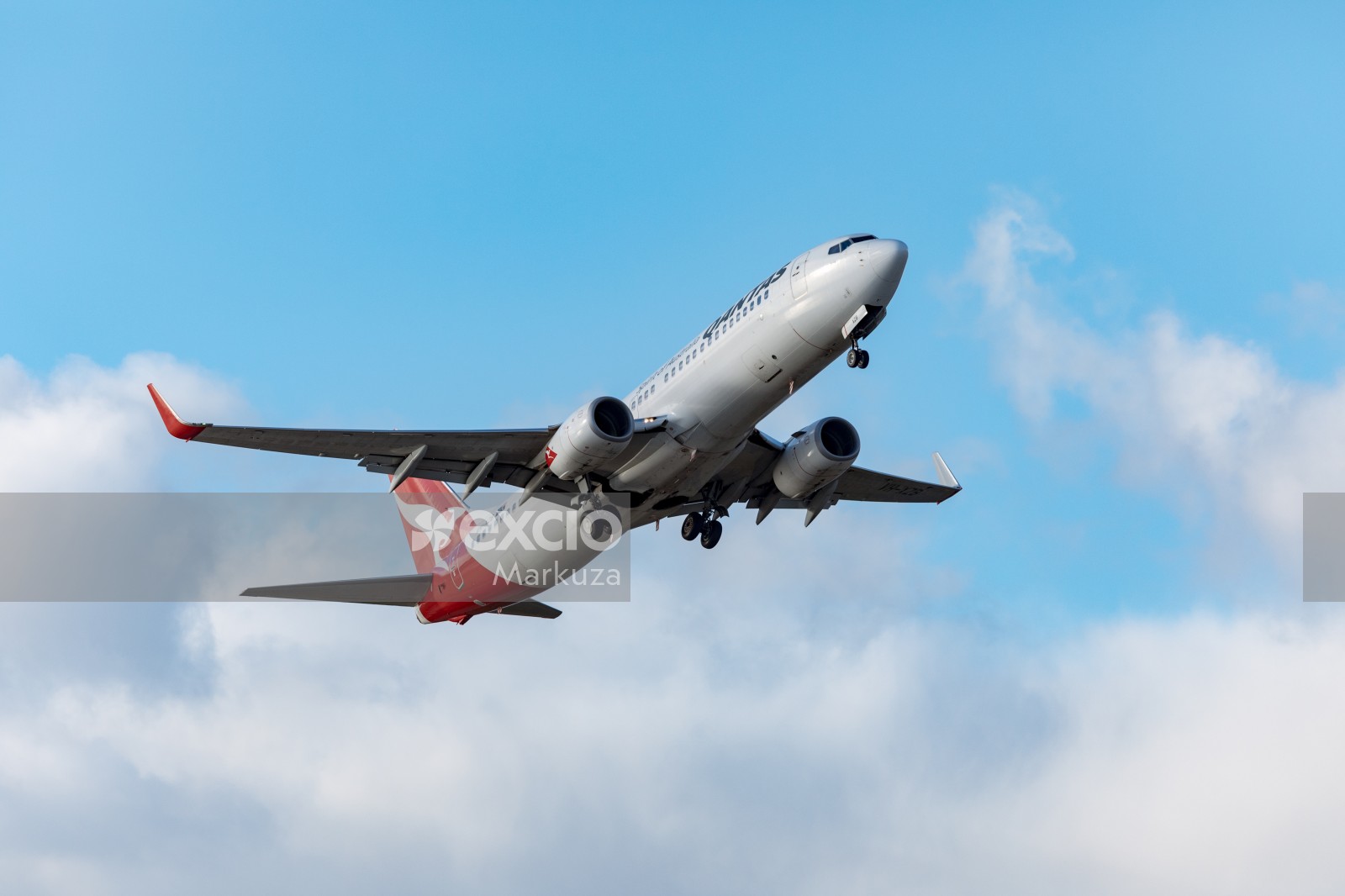 Qantas airliner taking off