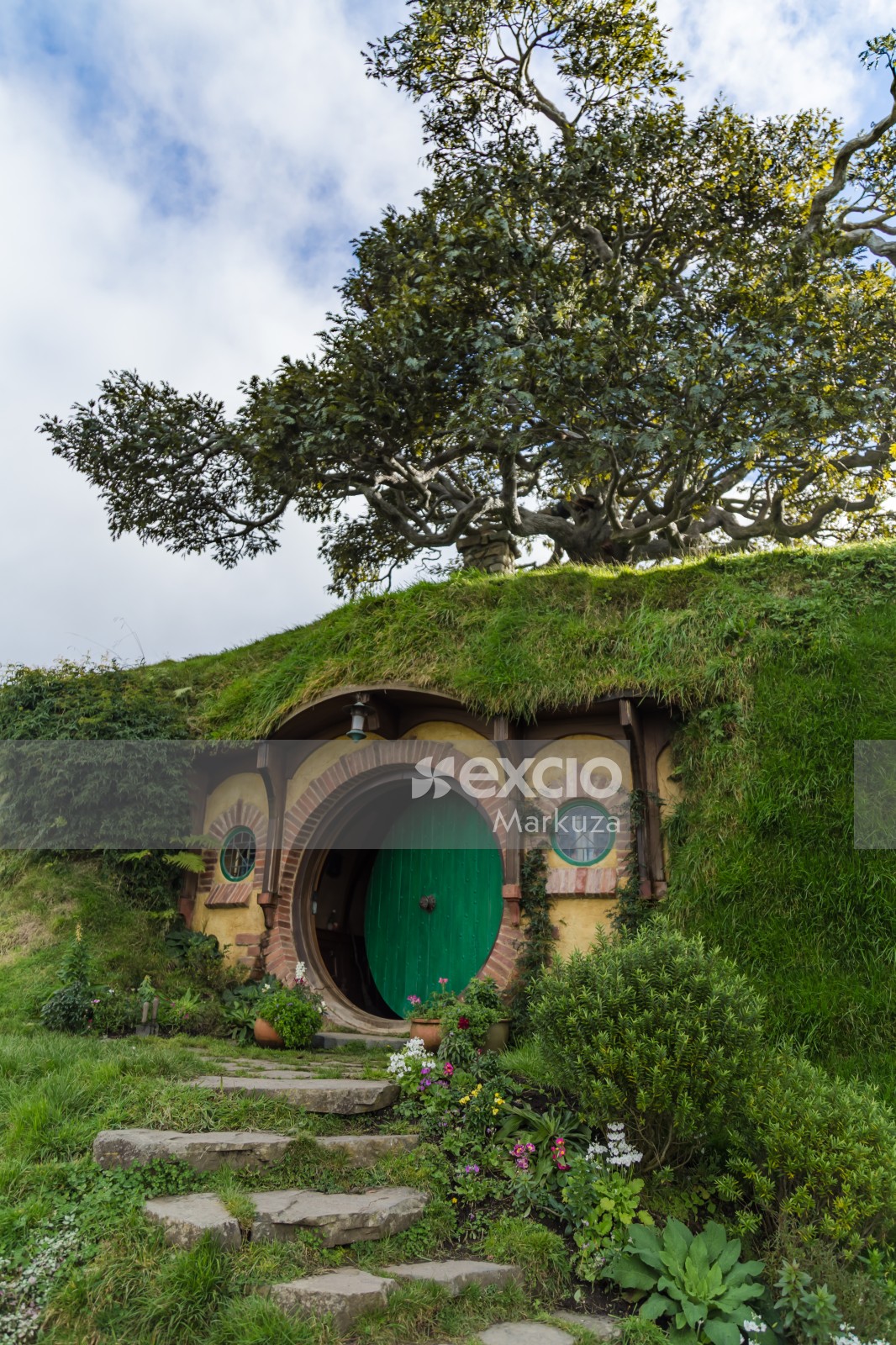 Hobbiton's green door