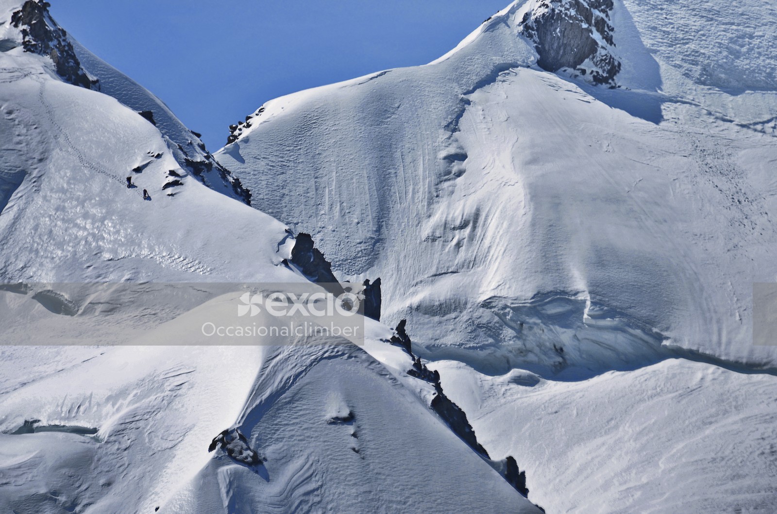 Climbers descending Mount Dixon