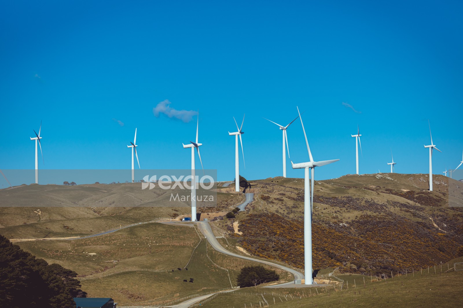 Wind farm on hills